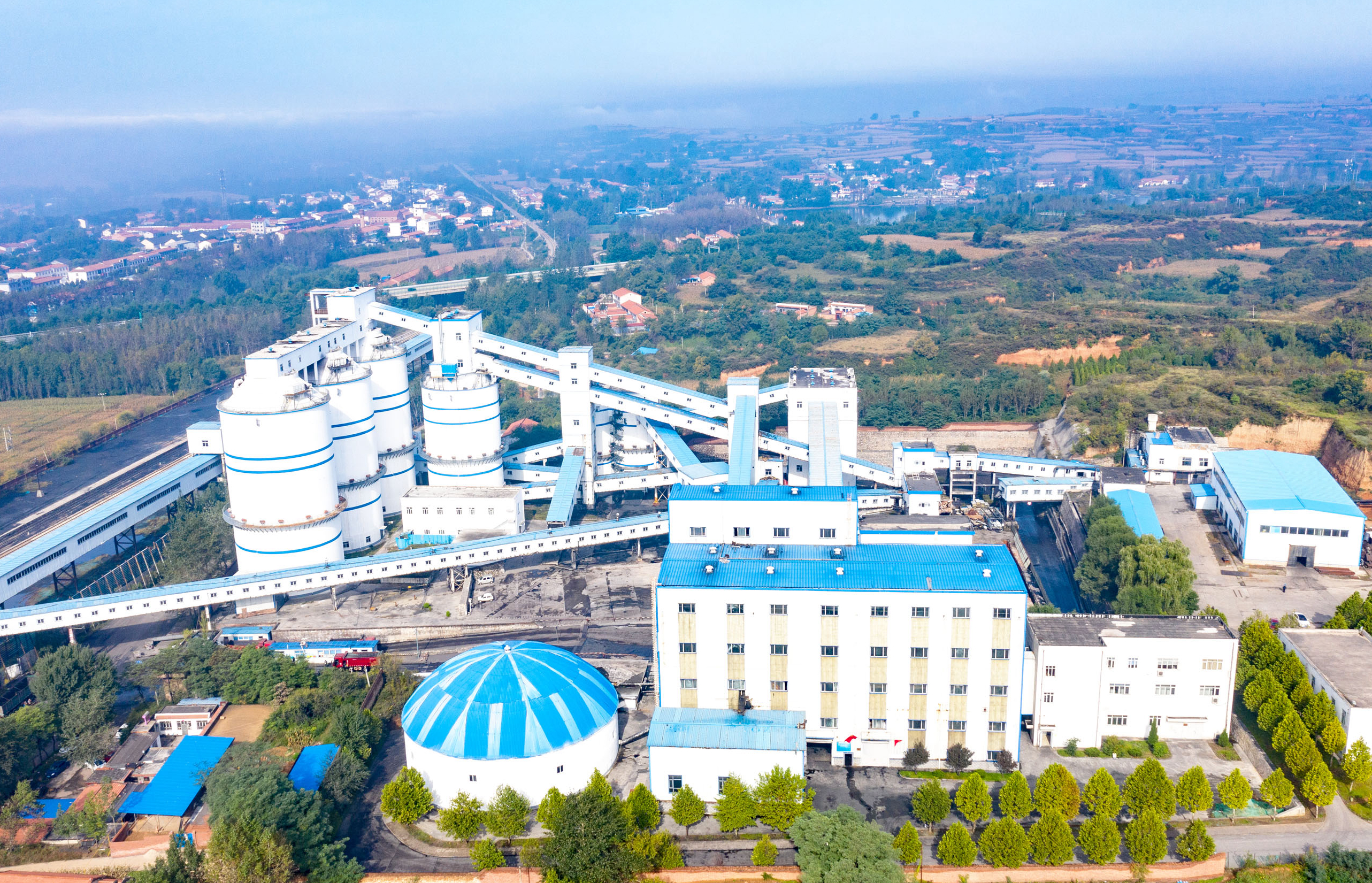 夏店煤礦洗煤廠鳥(niǎo)瞰圖 